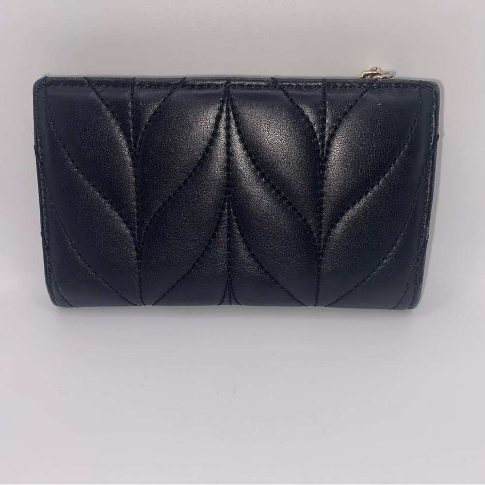KATE SPADE NEW YORK Briar Lane Quilted Black Wallet Keychain /Coin Purse/ID - Picture 3 of 9